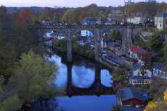 Sunset, Railway Viaduct, river Nidd, Knaresborough