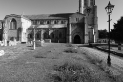 Summer view over Christchurch Priory