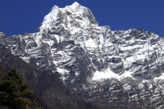 Snow, Kusum Khangkaru mountain, Himalayas, Nepal