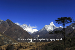 Snow capped mountains, Himalayas, Nepal