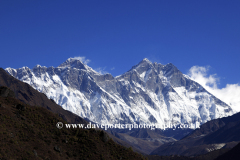 Snow capped, Mount Everest, Himalayas, Nepal
