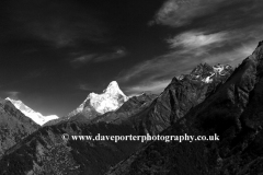 Snow, Ama Dablam Mountain, Himalayas, Nepal