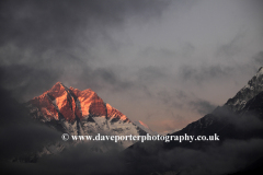 Sunset over Lhotse mountain, Himalayas, Nepal