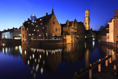 River Dijver and the Belfort tower, Bruges City