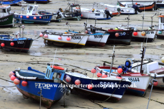 Fishing boats in the harbour, St Ives town