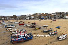 Fishing boats in the harbour, St Ives town