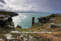 Rugged shoreline, Port Isaac Bay near Tintagel town