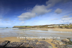 Shoreline, Hayle Bay, Polzeath village, Padstow Bay