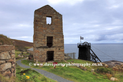 Disused Levant Beam Engine, Pendeen village