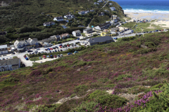 View of the surfing beach, Porthtowan