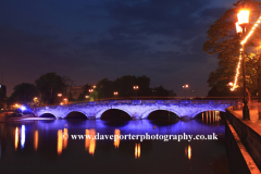 Dusk, bridge over the river Great Ouse, Bedford