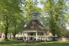Summer view of the village green in Harrold village