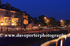 The Swan Hotel, River Great Ouse at night, Bedford