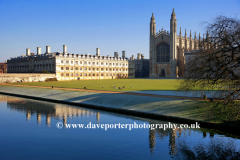 The Backs, river Cam, Kings College, Cambridge City