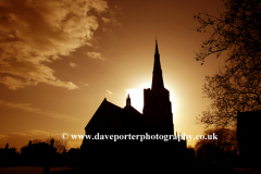 Sunset, St Wendras church, March Town