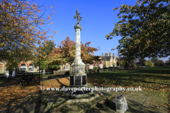 Autumn, Ramsey War memorial, Ramsey village