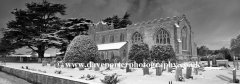 Winter snow, St Marys church, Marholm village