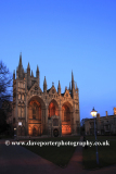 Dusk colours, Peterborough Cathedral