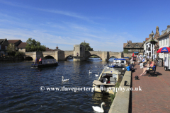 Boats on the river Great Ouse, St Ives town