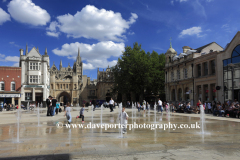 The Water Fountains in cathedral square, Peterborough