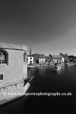 Boats on the river Great Ouse, St Ives town