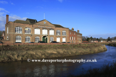 The Elgoods Brewery building,, river Nene, Wisbech