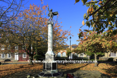 Autumn, Ramsey War memorial, Ramsey village