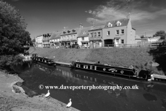 Narrowboats; river Nene; March town
