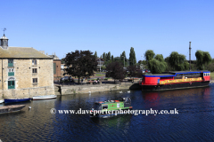 Narrowboat on the river Nene, Peterborough