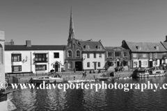 Boats on the river Great Ouse, St Ives town
