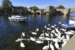 Boats on the river Great Ouse, St Ives town