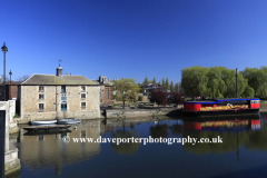 Narrowboat on the river Nene, Peterborough