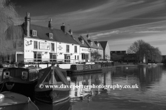Narrowboats on the river Great Ouse, Ely City