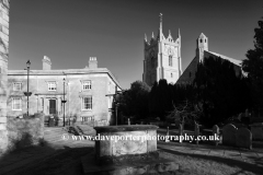 The Wisbech Museum and St Peters church