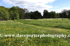 Summer view over the remains of Burwell Castle