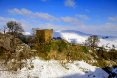 Winter Pevril Castle Hope Valley