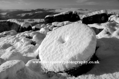 Snow covered Millstones on Millstone Edge