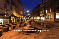 The market town of Buxton at night