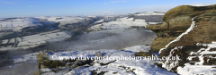 Misty winter view over Curbar Edge
