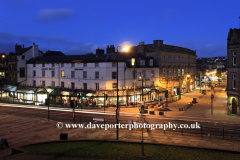 The market town of Buxton at night