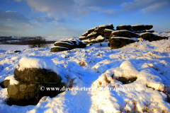 Snowy Gritstones, Lawrence Field, Grindleford