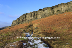 Landscape over the Gritstone rocks, Stanage Edge