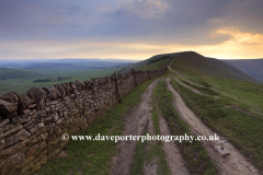 Sunset over the Vale of Edale, Edale Valley