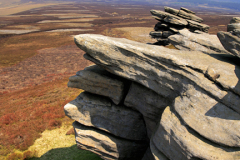 View to Howden Moor from Back Tor Gritstone Edge