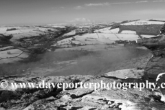 winter snow view over Curbar Edge