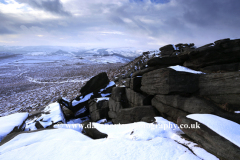 Winter snow on Hathersage moor