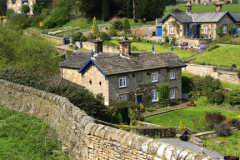 Cottages in the village of Edensor
