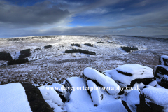 Winter snow view, Burbage rocks, Burbage moor