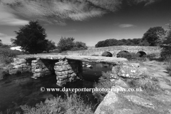 Ancient Stone Clapper Bridge, Postbridge village