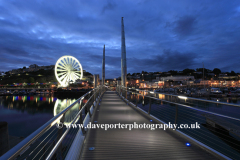 The Ferris Wheel at night, Torquay  harbour